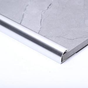 China Bathroom Ceramic U Channel Round Aluminium Tile Trim 1.8m factory