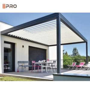 China Open And Close Motorized Gazebo Roof Louvered Bioclimatic Ceiling factory
