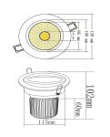 20W COB LED Downlight