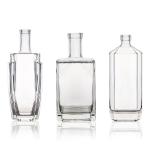 Food Grade Glass 700ml 750ml Rum Vodka Whisky Tequila Gin Bottle with Custom Cap