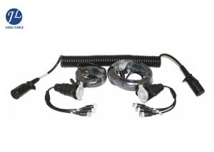 China Copper Material Reversing Camera Extension Cable 7pin Trailer Connector factory