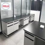 Chemistry Lab Workbench Steel Wood Lab Furniture PP Materials And Multiple