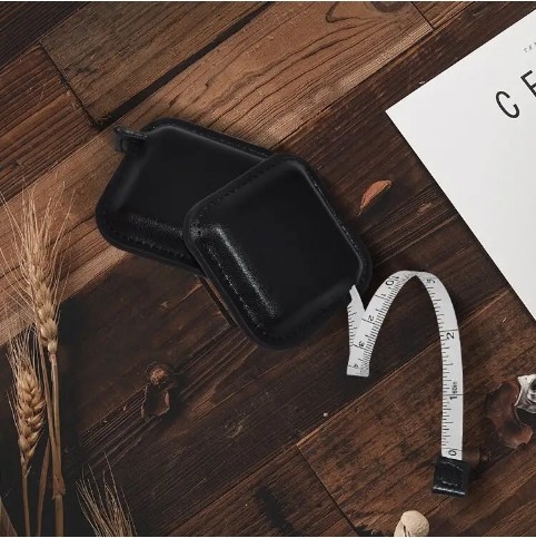 Wholesale Sewing Tape Leather Custom Square Mini PU Leather Tape Measure Portable Cute Retractable Tapeline
