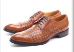 Party / Wedding Men Formal Dress Shoes Round Toe Mens Brown Derby Shoes