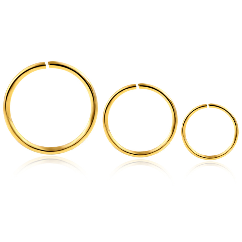 Fashion Steel Seamless Hinged Nose Hoop Ring Septum Clicker Ear Cartilage Tragus Helix Piercing Charming Body Jewelry