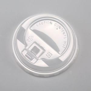 China 90mm Clear Pp Clear Plastic Lids , Compostable Coffee Cup Lids Heat Tolerance factory