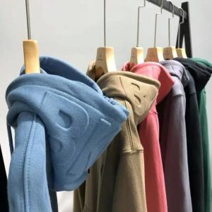 China Hot Sell Heavyweight Hoodie Jogger Custom Logo Embossing Hood Sweatshirt Hoodies for Men Custom factory