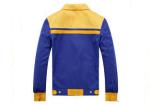 Formal Blue And Yellow Work Jackets Durable With Hit Color Pocket Design