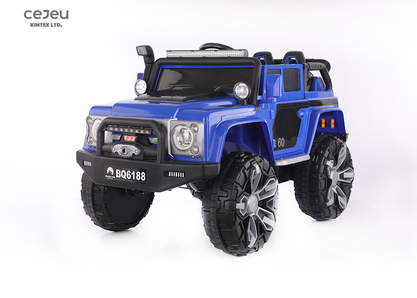 12V7AH Kids Ride On Toy Car Removable Battery Child'S 4x4 Electric Car Deep Blue