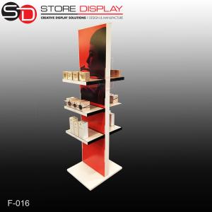 China Double sides floor display rack in the market factory