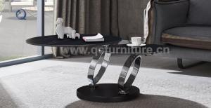 China Home Office 0.16cbm SS Coffee Table Gold Base Sinter Stone top factory