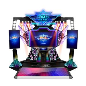 China Douple Players PK Coin Operated Arcade Dance Machine For Playground factory