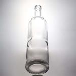 750ml Round Glass Liquor Bottle for Whisky Rum Gin with Cork Stopper and Glass