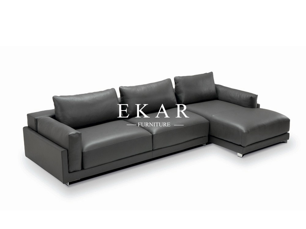 American Contemporary Style 2017 New Living Room Furniture High Class Genuine Leather Sectional Sofa Sets ZZ-T-012