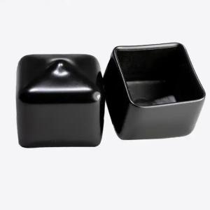 China Square Vinyl End Caps Rubber Hole Plugs Black PVC End Cap Flexible Protector Soft Rubber End Cap Plastic Cover factory