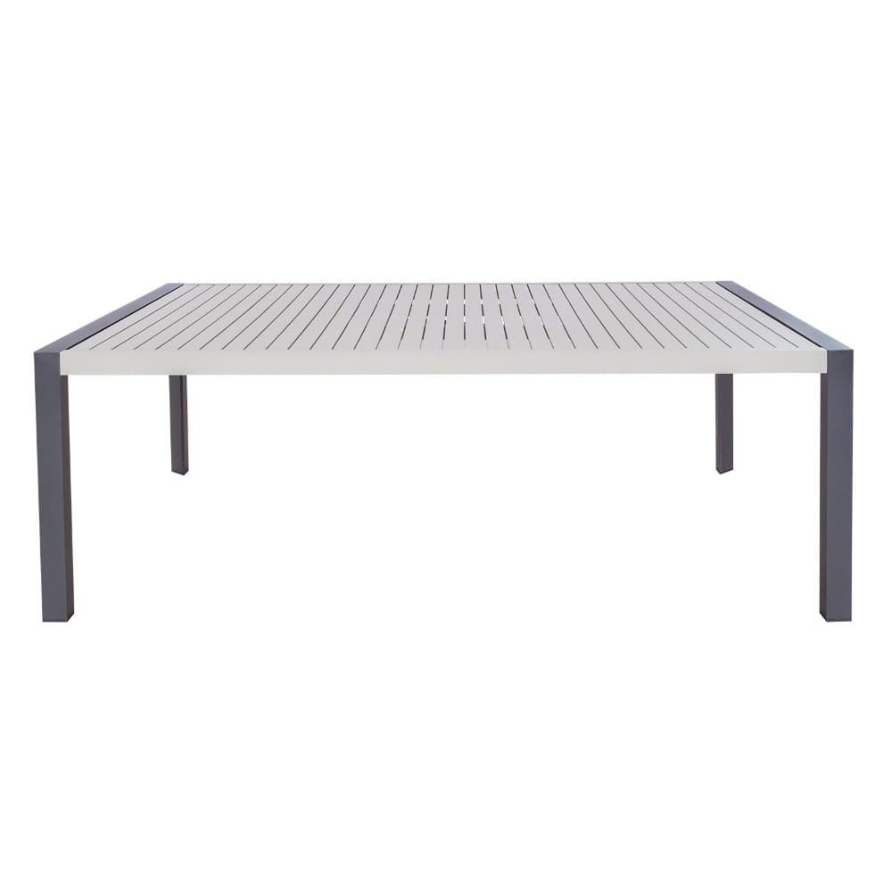 Outdoor Dining Set with Bench AJUNION 9 Piece Aluminum Frame and Metal Patio Furniture
