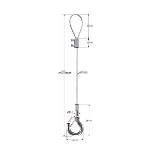 China Double Screws Brass Fasteners Type 304 Steel Rigging Wire Rope Slings YW86522 factory