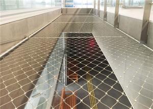 China Woven 304 316 Stainless Steel Wire Rope Mesh For Protection Zoo / School / Farm factory