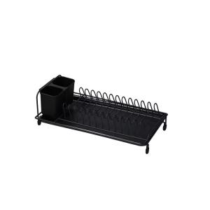China Dish Drainers Drying Rack With Removable Drip Tray And Utensil Holder factory