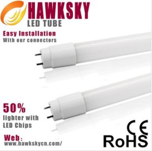 China Plastic material Lamp body T8 fluorescent lamp factory