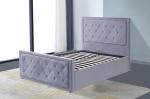 Odm 1.6x2m Queen Size Platform Bed Bedroom Furniture Upholstery Fabric Velvet