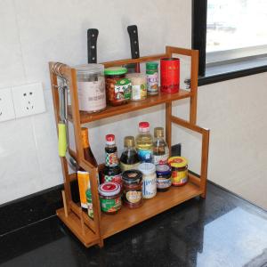 China kitchen bamboo spice rack factory