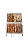 Powder Coated Steel Barrel Rotisserie Kitchen BBQ Charcoal Grill for Outdoor