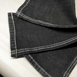 China Breathable Sulfur Black Cotton Denim Fabric Cloth 170cm 11.5 Oz factory