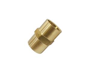 China Round Head Nipple Coupling Brass Pipe Fitting 1/2 Inch NPT X 1/2 Inch NPT factory