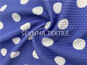 China Polka Dot Recycled Swimwear Fabric Chlorine Resistance Fast Drying factory