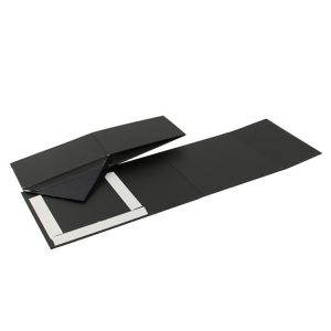 Wholesale Custom Size Matte Black Magnetic Folding Baseball Cap Packaging Box