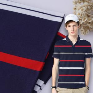 China Durble And Skin-Friendly Natural And Environmentally Friendly Striped Knit Fabric For Polo Shirt factory