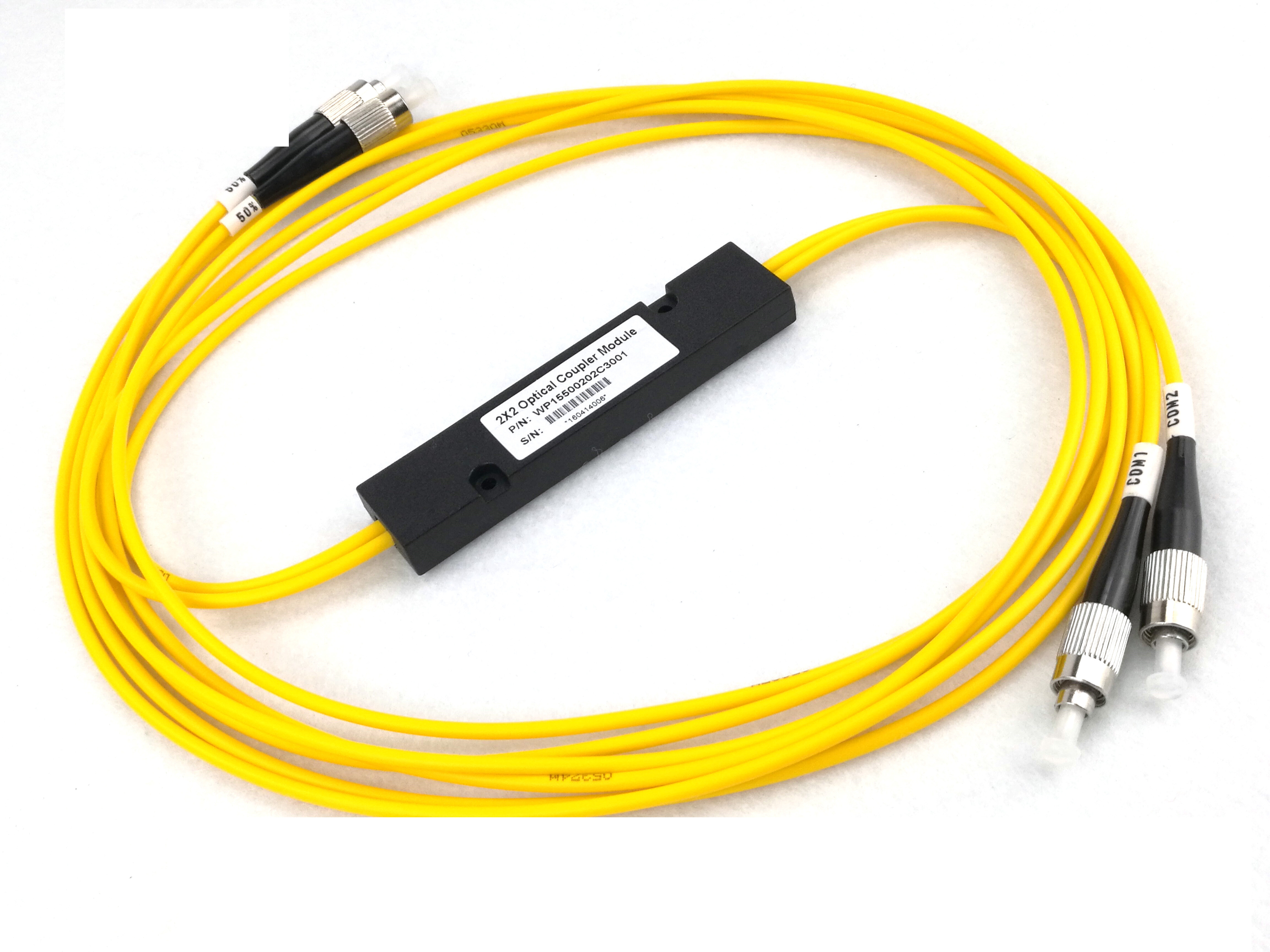 FC Connector Fiber Optic PLC Splitter Box 2x2 2.0mm 1260-1650nm Wavelength