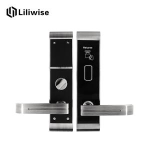 China Zinc Alloy Rfid Hotel Door Locks With IC Card Mechanical Key 310 * 72mm factory