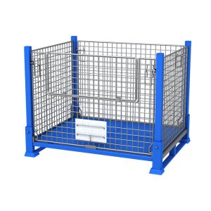 Collapsible Stacking Stillage Pallet Cage Wire Mesh With Rugged Base