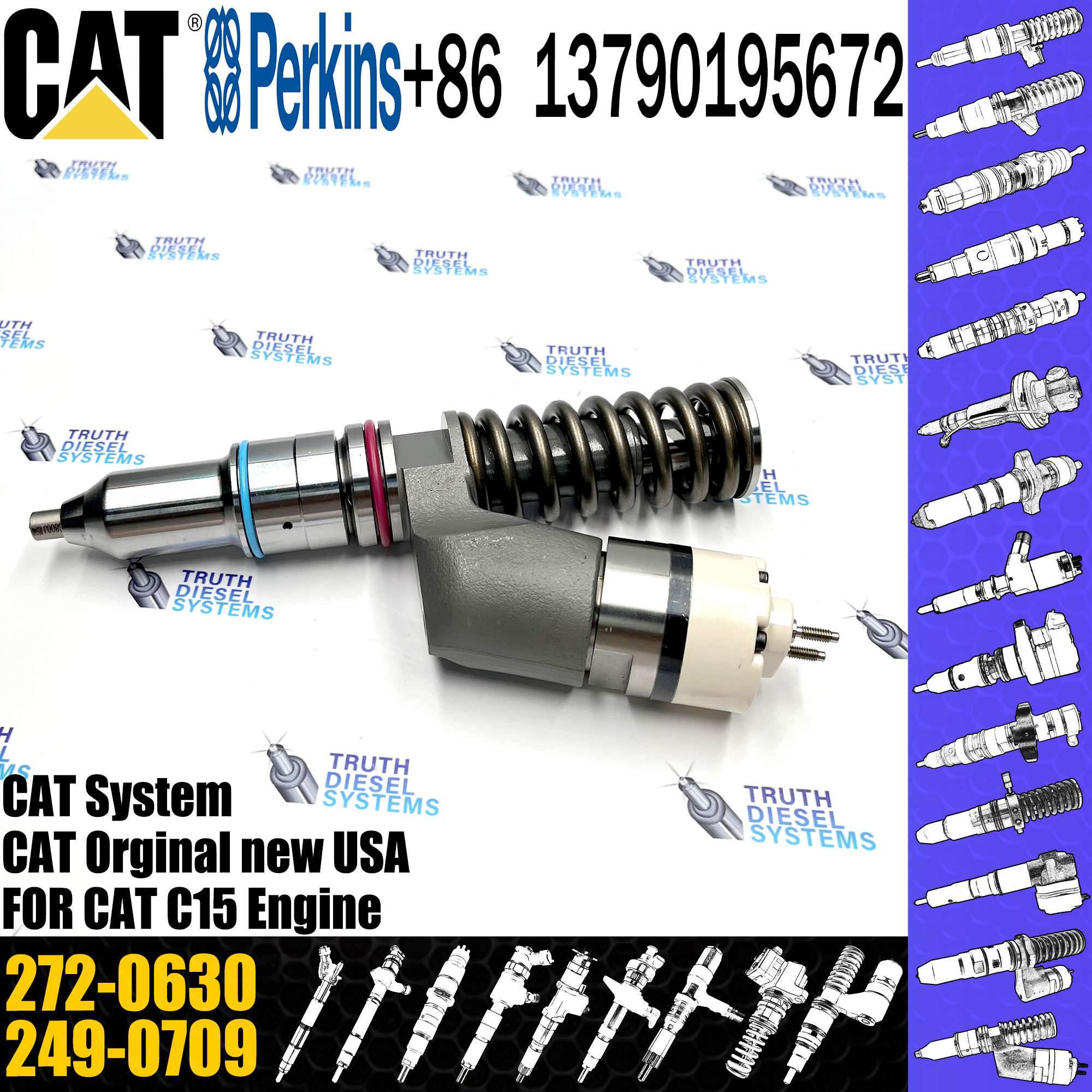 Diesel Fuel Common Rail Injector 272-0630 10R-7229 10R-8502 20R-5353 20R-1308 20R-2285 356-1367 For C-A-T Engine C15 C18
