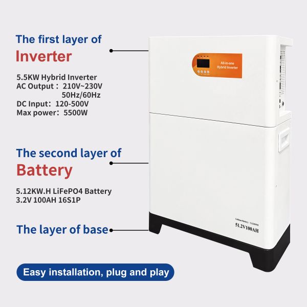 Home Solar Storage Energy System all In One Vertical Stacked Lifep4 Battery 10kWh Home Solar Storage Energy System 10kWh 51.2V 100Ah Lithium Battery