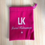 Custom Logo Cosmetic Jewelry Washable Velvet Drawstring Bag