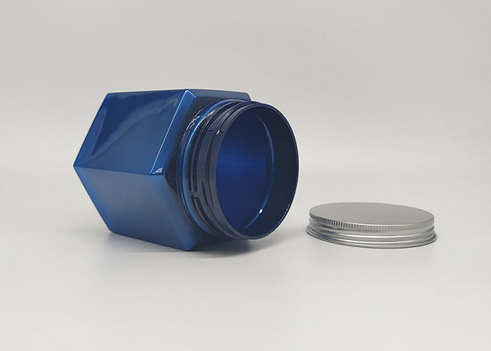 Custom Aluminum Cap Plastic Cosmetic Bottles 10.14oz Candy PET Perfume Jars