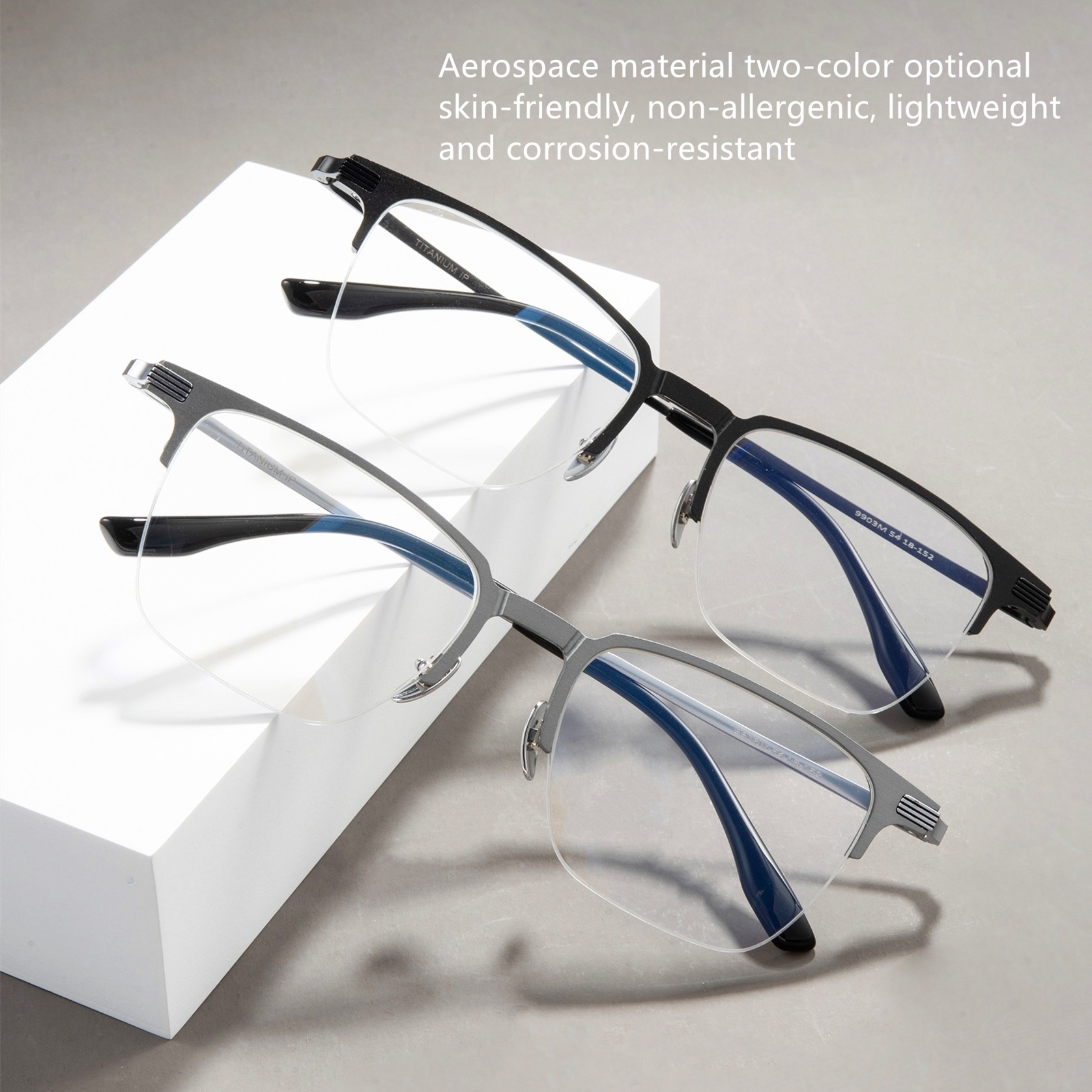 Magnetic Pure Titanium Aluminum Optical Frame Universal Set Frame