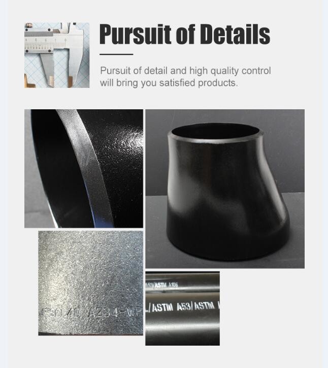 Beveled Pipe Fitting Reducer Eccentric Concentric WPC Carbon Steel SCH40
