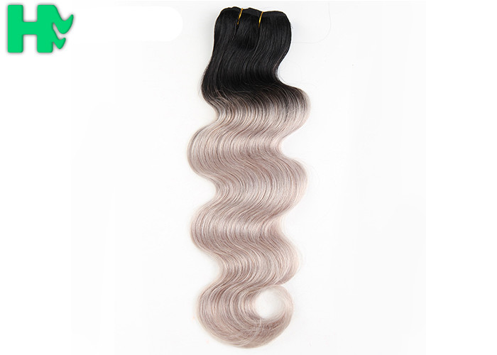 16 Inch Brazillian Human Remy Hair Extensions , Black Body Wave Hair