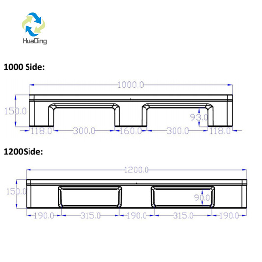 1008 series cheap euro size pallet new used heavy duty large plastic pallet for sale