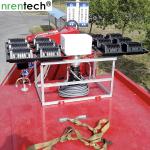 12m pneumatic telescopic mast lighting tower 6x120W LED mounted for fire tender