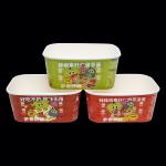 factory produce printed Medium Square Paper Bowl Packaging - Secure Packaging