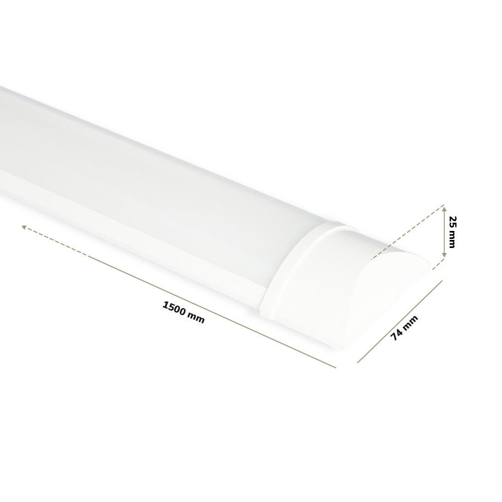Flicker Free LED Batten 150 Cm 50W 4000K 6000lm 120lm/W 5 Year Warranty