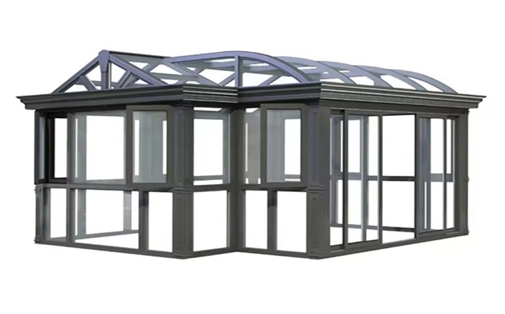 Modern Design Sunroom Glass Veranda House Of Aluminum Alloy With Tempered Glass Roof