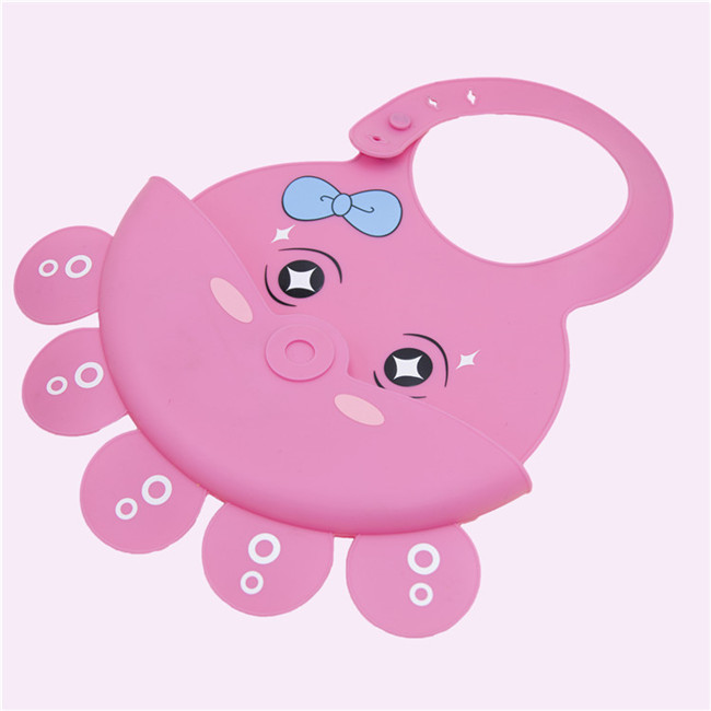 Unisex Soft Silicone Bib , Waterproof Drool Bibs 100% Silicone Material 22*27cm Size