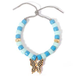 China Leopard Dot Stone Forte Beads Bracelet , Multi Zircon Leopard Beaded Bracelet factory