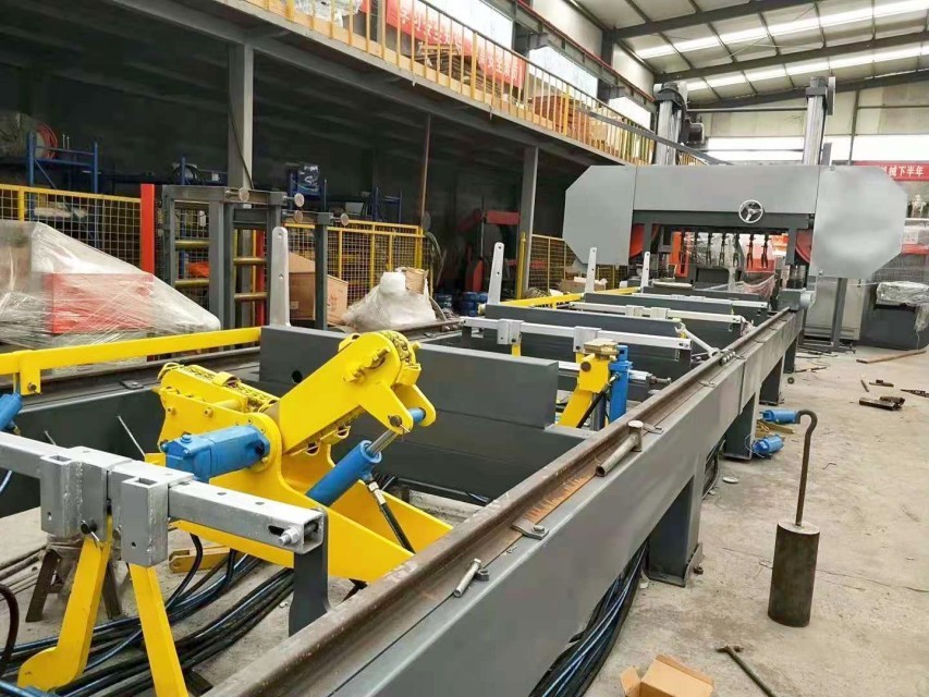 Hydraulic timber cutting automatic wood band sawmill machine, big Industrial Band Saw
